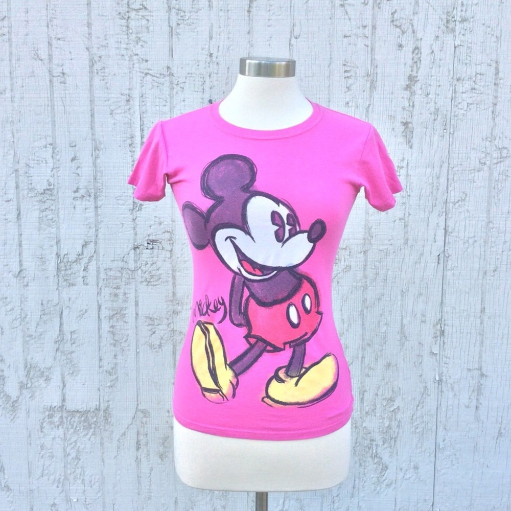 Disney Store Mickey Mouse pink t shirt